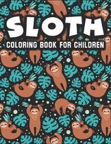 Sloth Coloring Book for Children