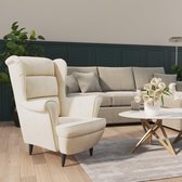 Fauteuil crèmewit fluweel