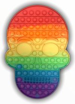 Fidget Toys - XXXL Skelet Regenboog - Skull Rainbow Pop It Fidget Toy - Nieuwe Pop It - TikTok - 30CM - NIEUW