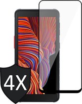 Screenprotector geschikt voor Samsung Galaxy Xcover 5 - Glas Full Screen Protector - 4 Stuks