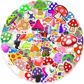 Paddenstoel stickers - Schattige stickers -  50 stuks voor laptop, muur, journal, etc. - Paddestoel/Vliegenzwam/Magic Mushroom/Shrooms/Herfst