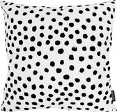 Polka Dots Kussenhoes | Katoen / Polyester| 45 x 45 cm | Zwart - Wit