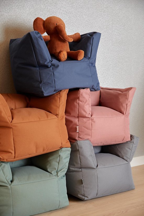 Jollein - Kinderfauteuil (Storm Grey) - Kinder Zitzak - 1 t/m 4 jaar - 46x110cm van Jollein — afbeelding 3