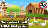 Abraham spandoek| 250cm x 150cm  / 50 jaar / versiering / ringen om de 50cm