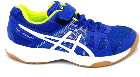 Asics Pre- Upcourt PS - Blue/White/Safety Yellow - Maat 35 | bol.com