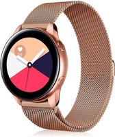 YPCd® Samsung Galaxy Watch Active bandje - Rosé Goud - Milanees Roestvrij Staal
