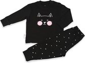 Frogs and Dogs - Pyjama Kitty - Zwart - Maat 116 -