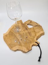 Wijnglas hanger - wijn sieraad - decoratie - glasmarker - hanger met bedel
