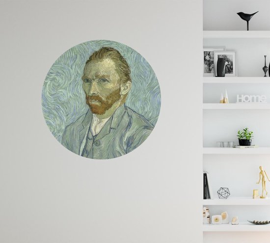 Autoportrait, Vincent van Gogh - Photo sur cercle de papier peint - ⌀ 40 cm