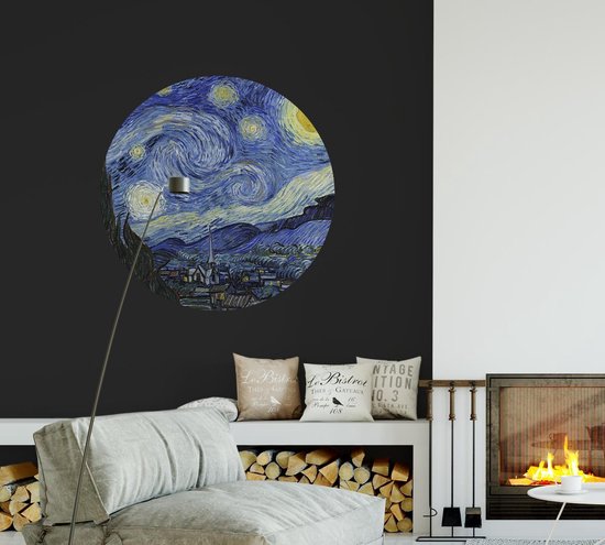 La Nuit étoilée, Vincent van Gogh - Photo sur papier peint Cercle - ⌀ 40 cm