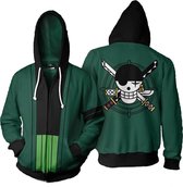 One Piece Vest - Roronoa Zoro Groen - Maat M