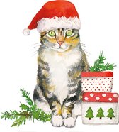 PPD, Christmas Kitty papieren servetten