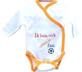 Voetbal - EK- Oranje - baby - romper - kraamcadeau - newborn - Oranje fan - maat 56 (0-3mnd)