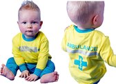 Fun2wear - kraamcadeau - Ambulance - baby/peuter - pyjama - geel - maat 80