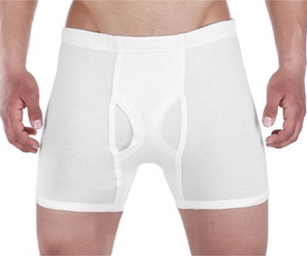bol.com | Embrator 3-stuks mannen Boxershorts met gulp wit maat 4XL