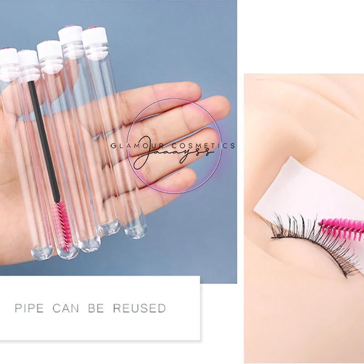 10 Pièces Tube À Essai Brosse À Mascara Tubes À Essai En Plastique