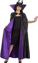 Carnival Toys Verkleedcape Heks Dames 135 Cm Satijn Zwart/paars
