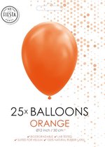 Latex ballonnen oranje 12 inch 25 stuks.