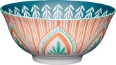 Kitchencraft Kom Mixed Folk 15,7 Cm Keramiek Oranje/groen