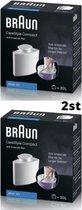 Braun filter anti-kalk cassette - 2 stuks - antikalk patroon CareStyle Mini strijkijzer anti kalk cartridge