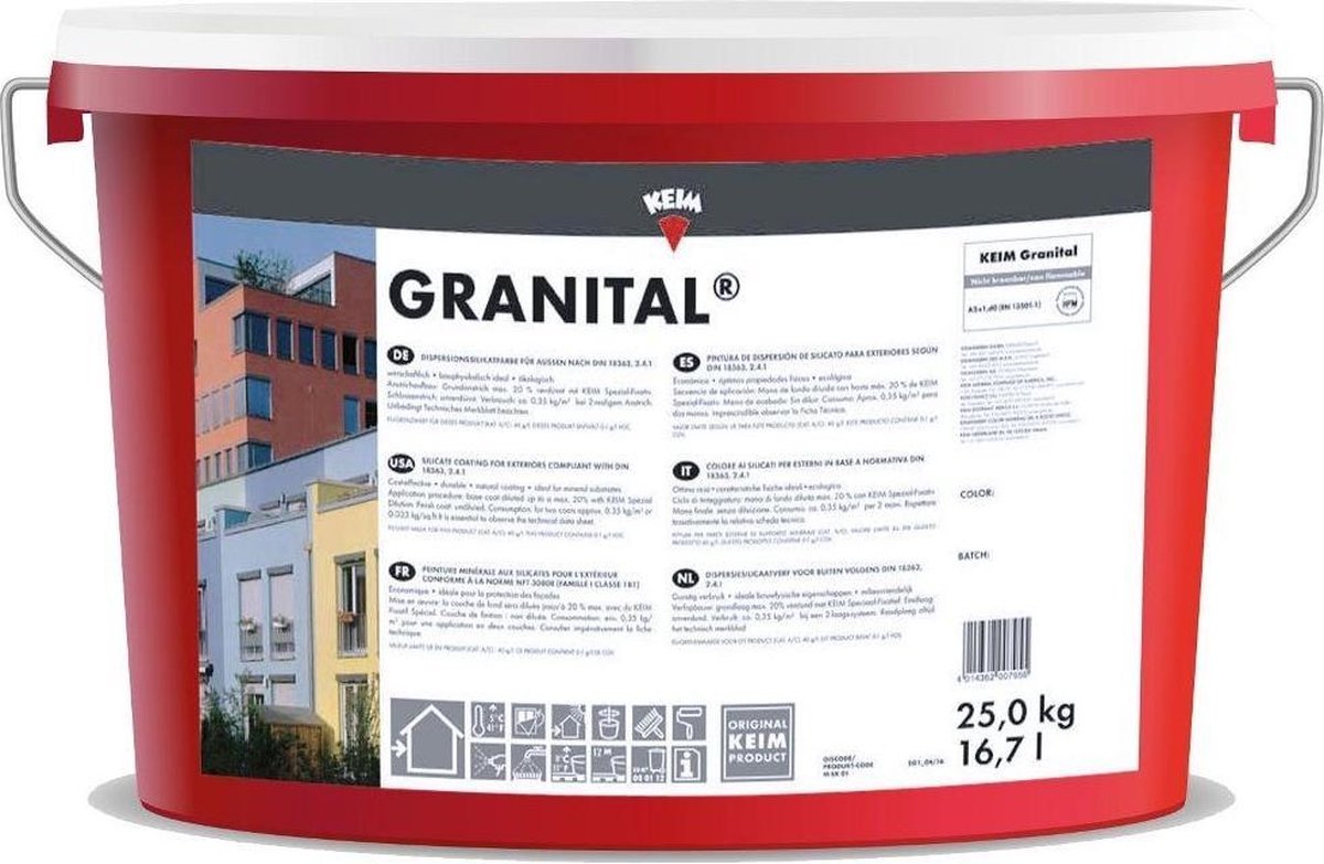 KEIM Granital - Minerale kwaliteitsafwerking voor binnen- en buitenmuren - 25KG
