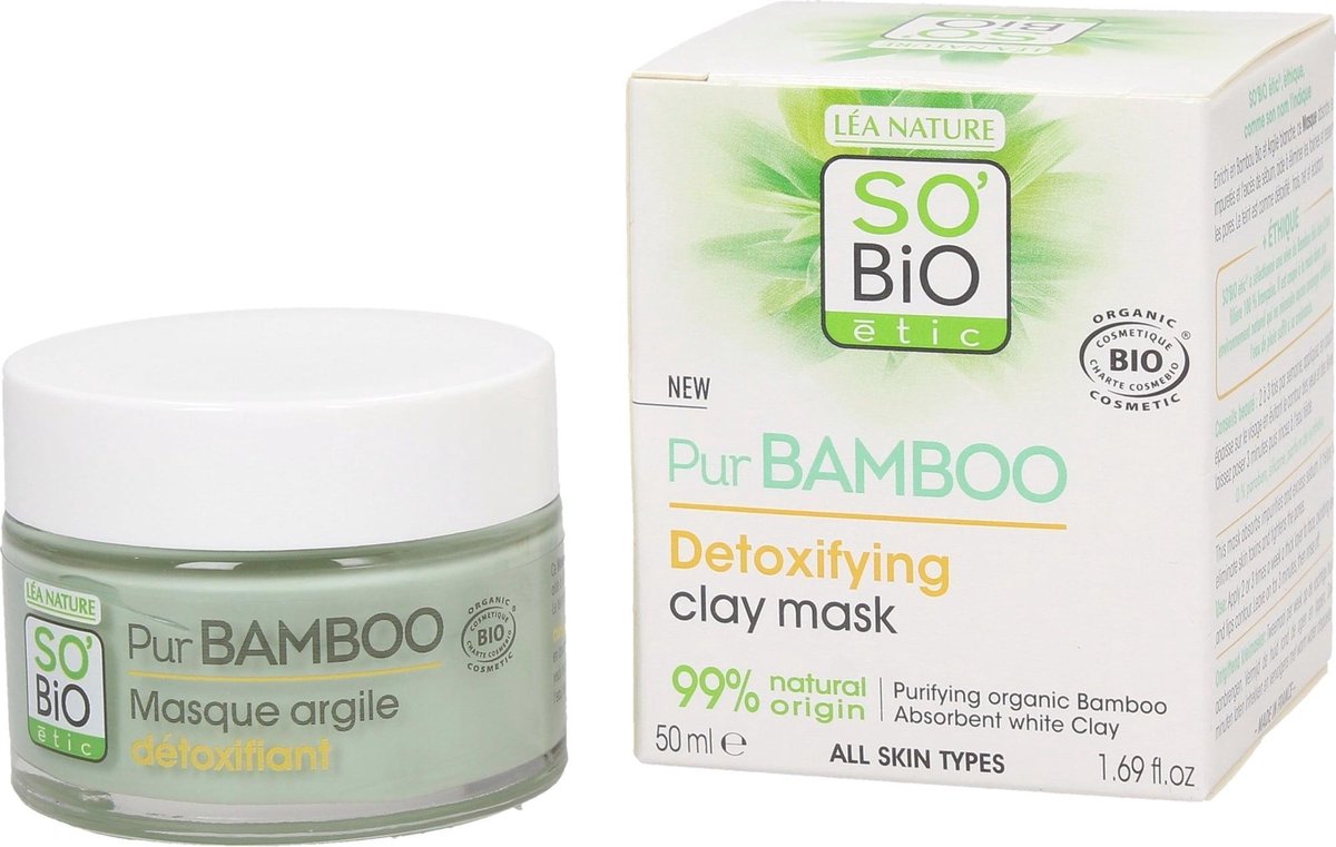 Léa Nature SO BIO étic Pur Bamboo Organisch Ontgiftend Kleimasker 50 ml