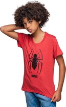Marvel spiderman - kinder/tiener - t-shirt - rood - maat 122/128