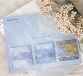 Vincent van Gogh Kobaltblauw Plaknotities | Plakbriefjes | Memoblaadjes | Notitieblokken | Post-Its | Sticky Notes | Plakbare Notitie Briefjes | Leuk Patroon Thema Stijl | Kobalt B