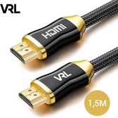VRL HDMI Kabel – 1,5 Meter – 18 Gbps Brandbreedte – 60 HZ Refresh Rate – Goud Verguld - Ondersteunt full HD en Ultra HD 4K