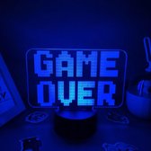 3D Illusie Game Over - Playstation - XBOX - RGB - RGBW - Touch - USB - Led Lamp - Bureaulamp - Sfeer verlichting