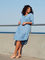 druk meer veronderstellen Only Carmakoma jurk Carjemma blauw maat 50 | bol.com