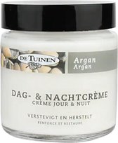 De Tuinen Argan Dag & Nachtcreme 120 ml - Vegan - rimpelvorming te vertragen - handgeperste arganolie - anti-oxidanten - natuurlijke vitamine E -