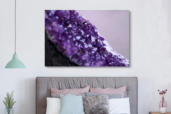 Tableaux - Gros plan d'une améthyste violette - Peintures cm - Décoration murale