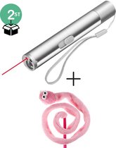 ANIMALZ - Kattenspeeltjes - Speelhengel kat - Laserlampje kat - Laserpen - UV licht - Zaklamp - 3in1