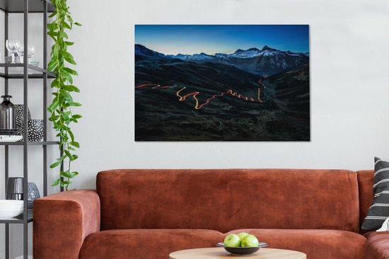 Splügenpas toile 2cm 120x80 cm - Tirage photo sur toile (Décoration murale salon / chambre)