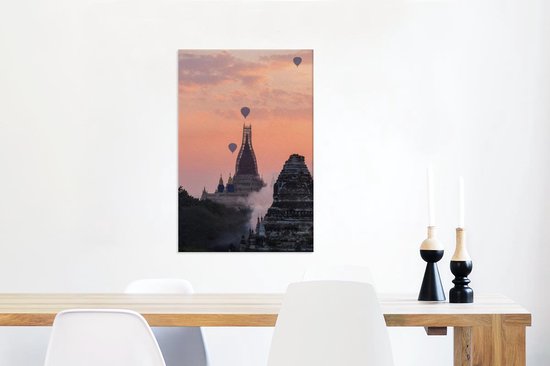 Ananda crépuscule temple Bagan toile 60x90 cm - impression photo sur toile peinture Décoration murale salon / chambre à coucher) / villes d' Asie Peintures Toile