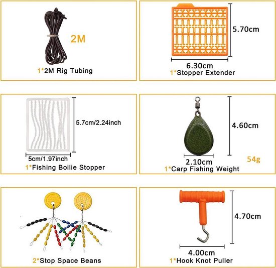 277 pcs Karper rig materiaal — afbeelding 5