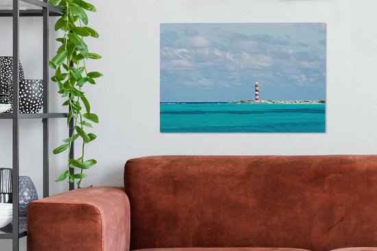 Phare de Cancun au Mexique toile 90x60 cm - Tirage photo sur toile (Décoration murale salon / chambre)