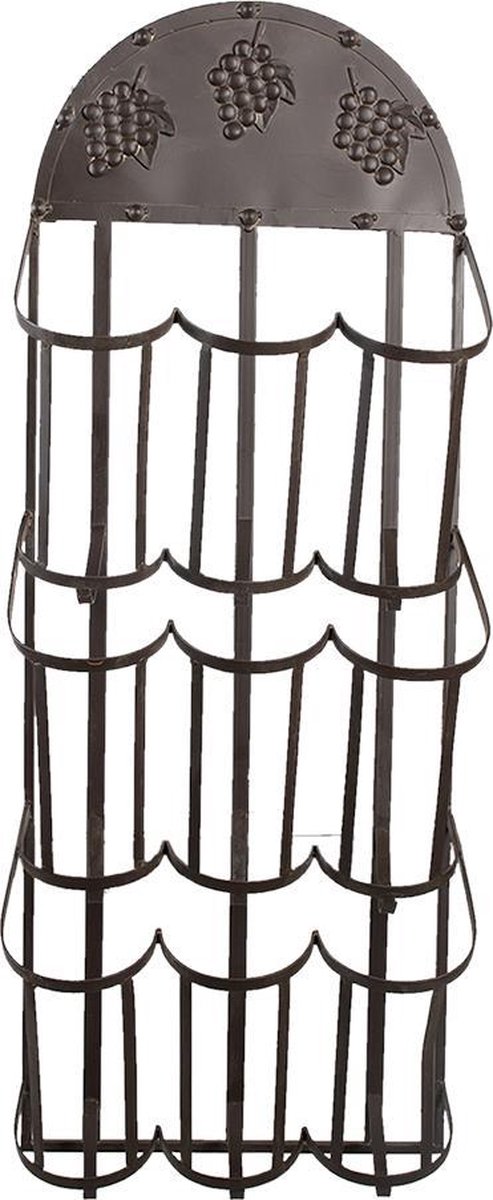Clayre & Eef Wijnrek 30x18x83 cm Zwart Metaal