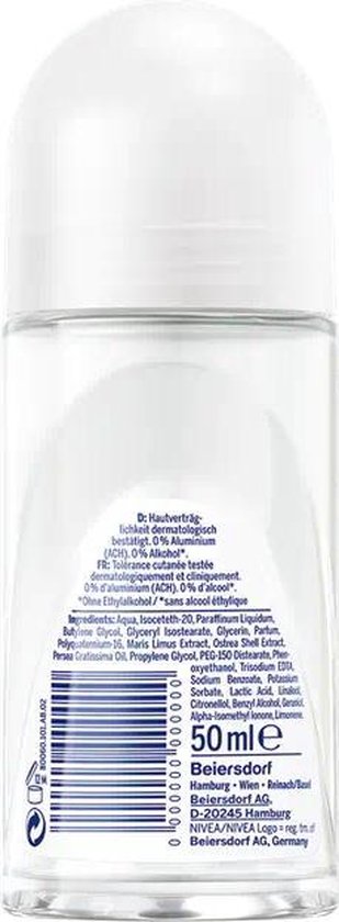 NIVEA Deodorant Roll-on Dry Fresh – 6 X 50 Ml, 72h Schutz, Alkoholfrei, Dermatologisch Getestet