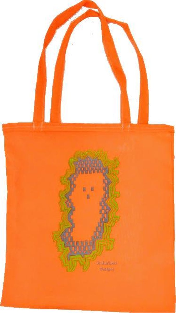 Anha'Lore Designs - Spookje - Exclusieve handgemaakte tote bag - Fluo oranje