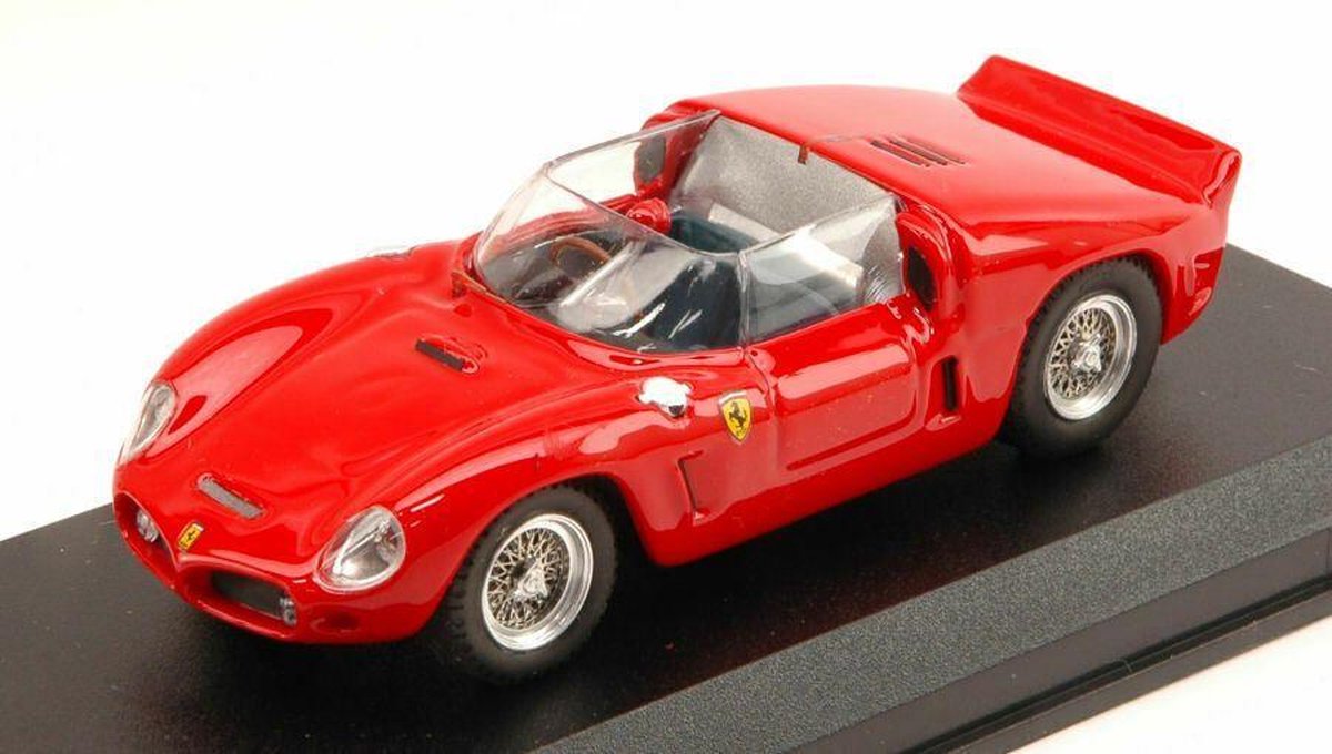 De 1:43 Diecast Modelcar van de Ferrari Dino 246SP Spider Prova van 1961 in Red.De fabrikant van het schaalmodel is Art-Model.This model is alleen online beschikbaar