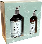 The Gift Label - Giftset voor haar - Handzeep met pompje 500ml en Hand lotion 250ml