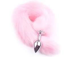 Daily Joy Buttplug Staart – Vossenstaart – Tail Buttplug – Butt plug – 40cm – Roze