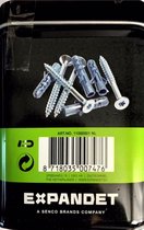 Expandet Super nylon plug 8x40mm met spaanplaatschroef verzinkt  (50st.) (bij aankoop van 2 stuks de derde gratis)