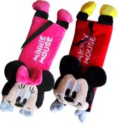 Mickey & Minnie Mouse – Gordelhoes – Gordelbeschermer – Gordelkussen – Autostoel – Auto Accessoires – Kinderen – Knuffel
