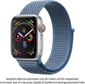 Smartwatch Bandje - Donker Blauw - 42/44/45 mm - Geschikt voor de Apple Watch Series 1/2/3/4/5/6/7/SE - GreenBasket