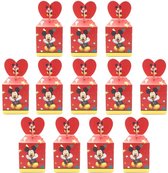 12 stuks Mickey Mouse snoepdoosjes - trakatie doosjes - bonbon doosjes