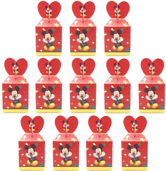 Boîtes à bonbons Mickey Mouse 12 pièces - boîtes à friandises - boîtes à  bonbon