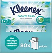 Kleenex zakdoekjes - Natural Fresh - Voordeelbox - 8 pakjes x 10 stuks - 80 zakdoekjes